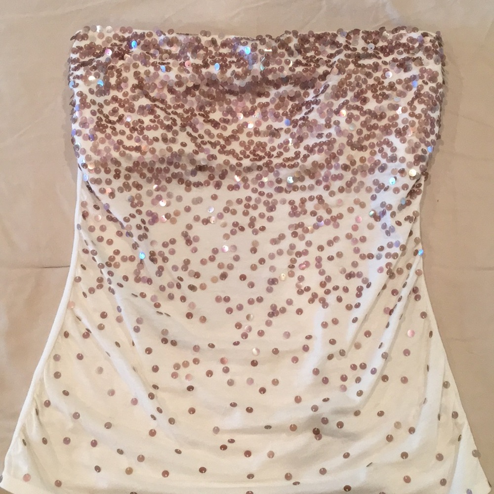 Express sequins tube top size S